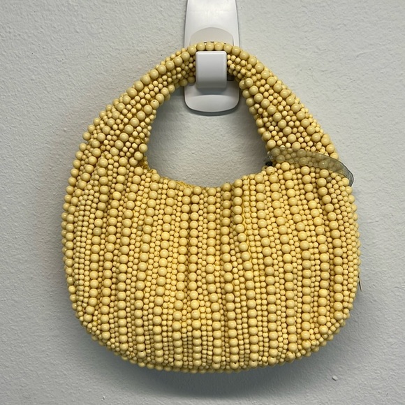 Butter Yellow Beaded Hobo Bag 💛 - Picture 1 of 8